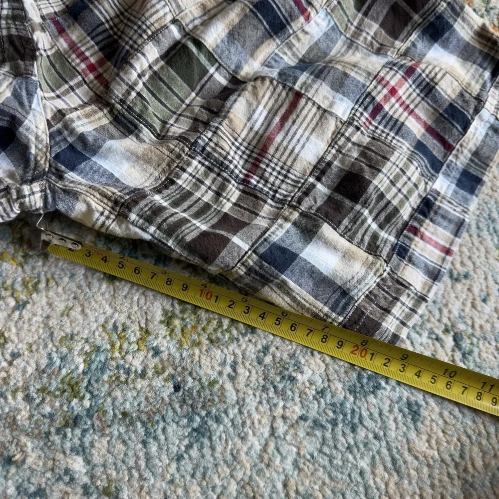 Vintage Chaps Plaid Patchwork Shorts Men's Size 30 Gorpcore Skater Outer Banks